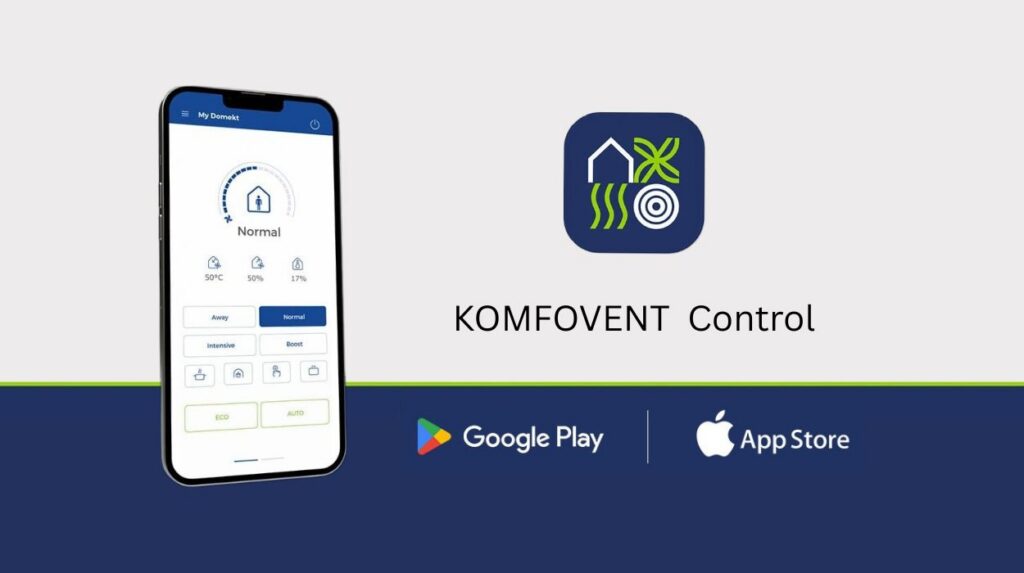 KOMFOVENT introduces new control mobile app for DOMEKT and KOMBI units
